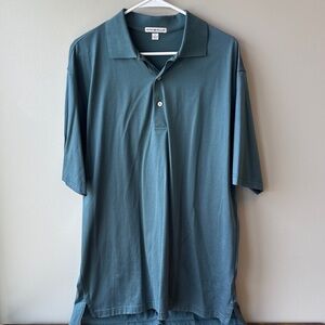 Peter Millar Slate Teal Short Sleeve Polo